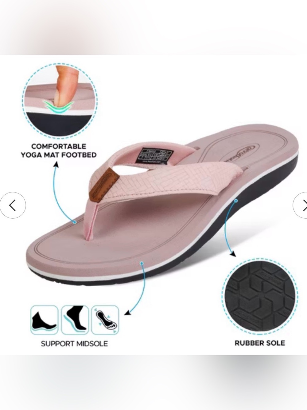 AEROTHOTIC Solace Beach Sandals
For Woman Comfort Flip-Flops
Lightweight FM405 - Picture 15 of 17